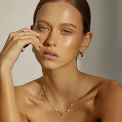 Daphne Vintage-Inspired Pavé Hoop Earrings