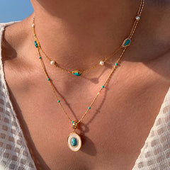 Marielle Vintage-Inspired Turquoise Layered Necklace