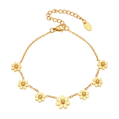 18K Gold-Plated Daisy Station Bracelet