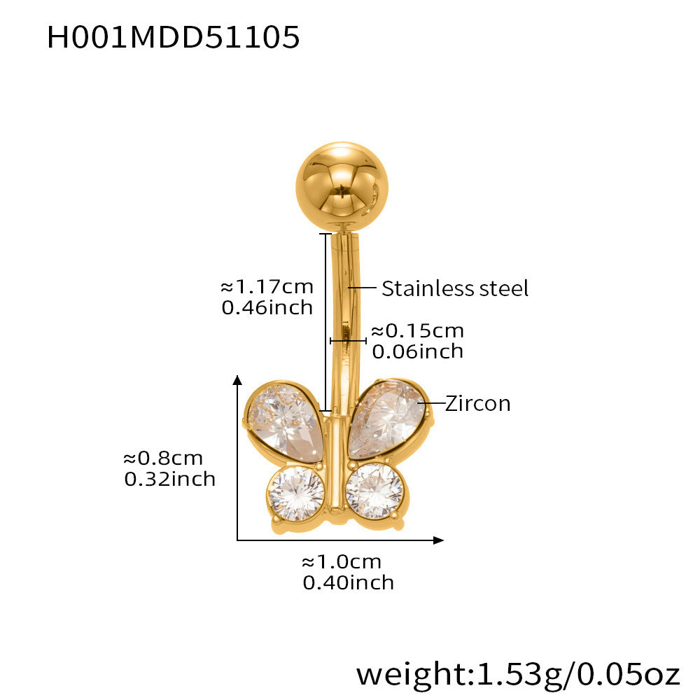 Cubic Zirconia Navel Barbell Designs