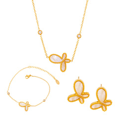 Shell Accent Butterfly Jewelry