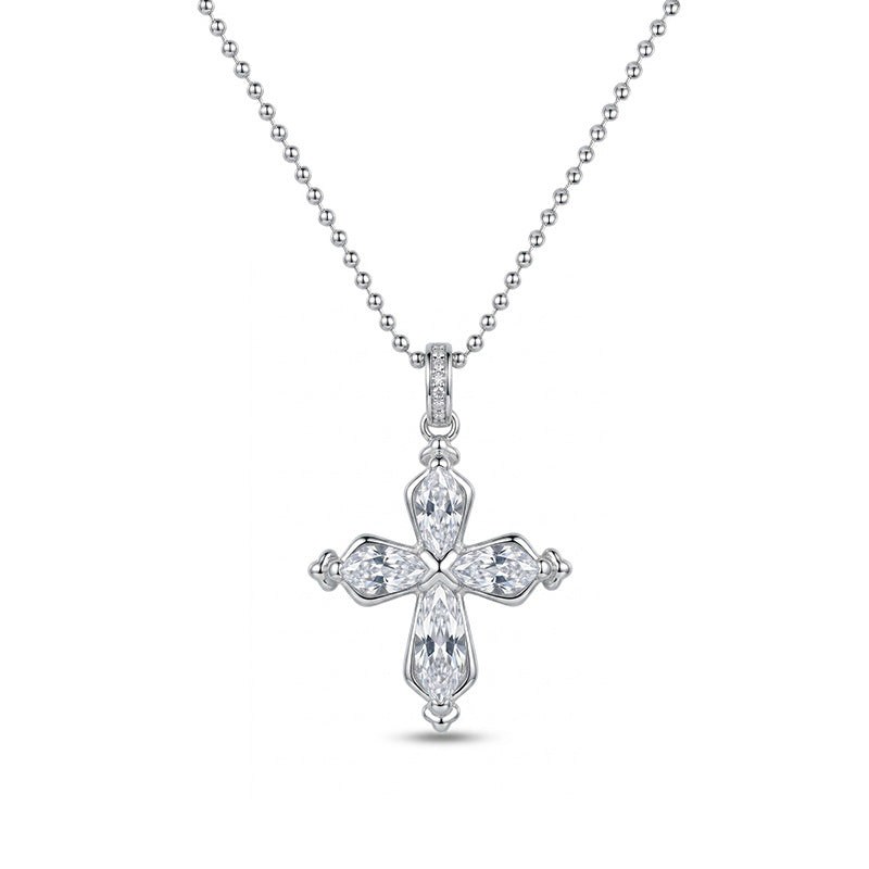 Daphne Pavé Cross Choker Necklace