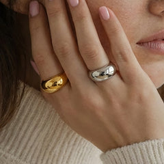 Polished Rounded Band Ring