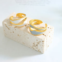 Enamel Open Statement Ring