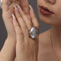 Polished Dome Statement Stainless Steel Ring