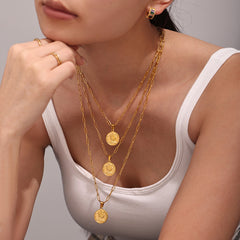 Gold-Tone Flat Layering Chain Necklace