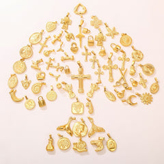 Gold-Tone Ocean & Symbol Stainless Steel Pendants