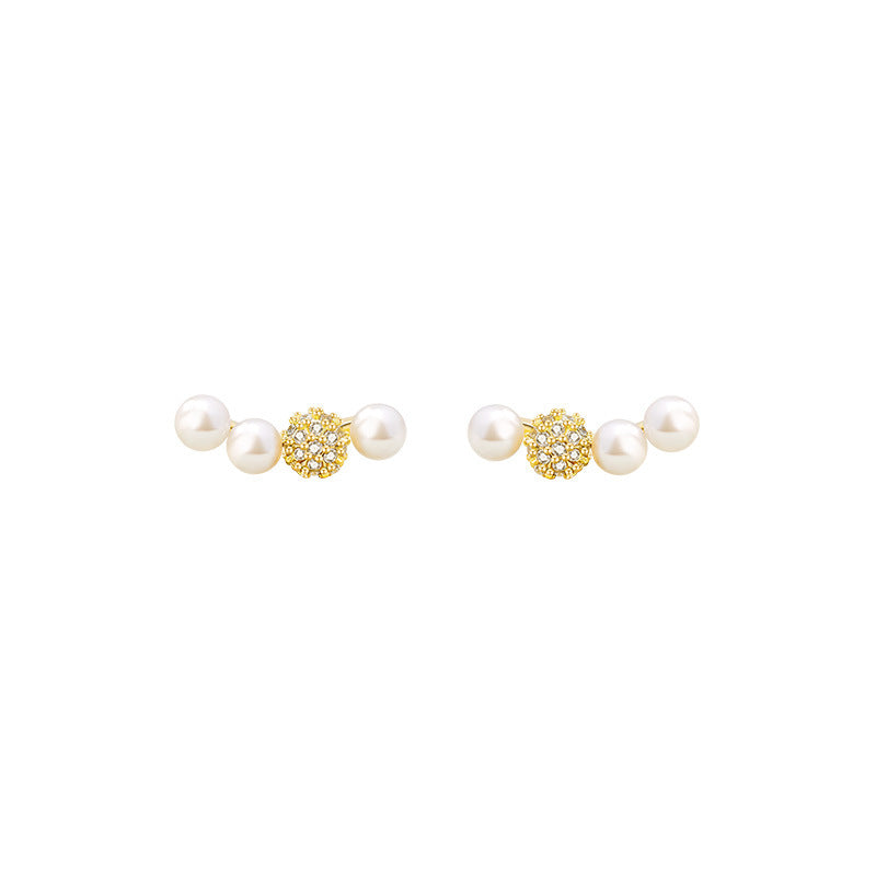 Camille Vintage-Inspired Pearl Stud Earrings No. 022331