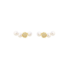 Camille Vintage-Inspired Pearl Stud Earrings No. 022331
