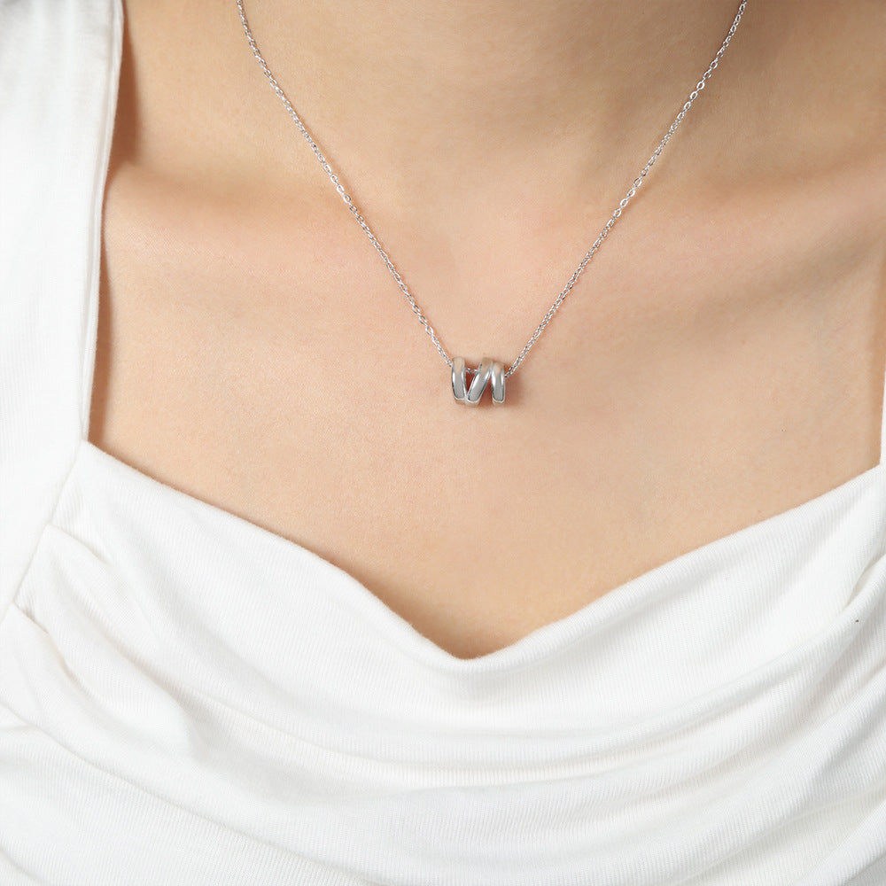 Twisted Sculptural Pendant Necklace