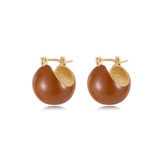 Camille Vintage-Inspired Enamel Stud Earrings No. 270011