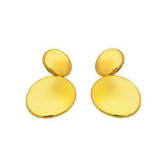 18K Gold-Plated & Silver-Tone Double Oval Drop Earrings