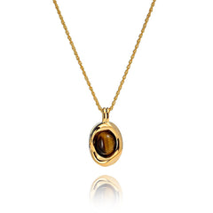 Daphne Organic Tiger-Eye Pendant Necklace