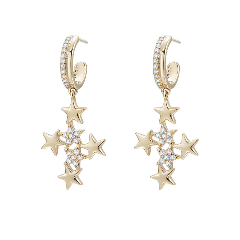 Daphne Vintage-Inspired Star Stud Earrings
