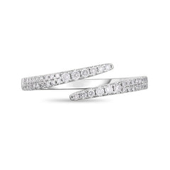 Camille Minimalist Pavé Snake Adjustable Ring