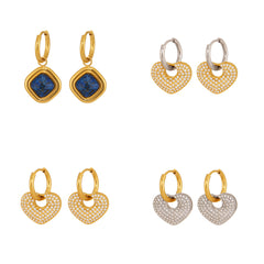 Lapis Lazuli or Heart Drop Earring Designs