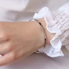 18K Gold-Plated Slim Bangle Bracelet