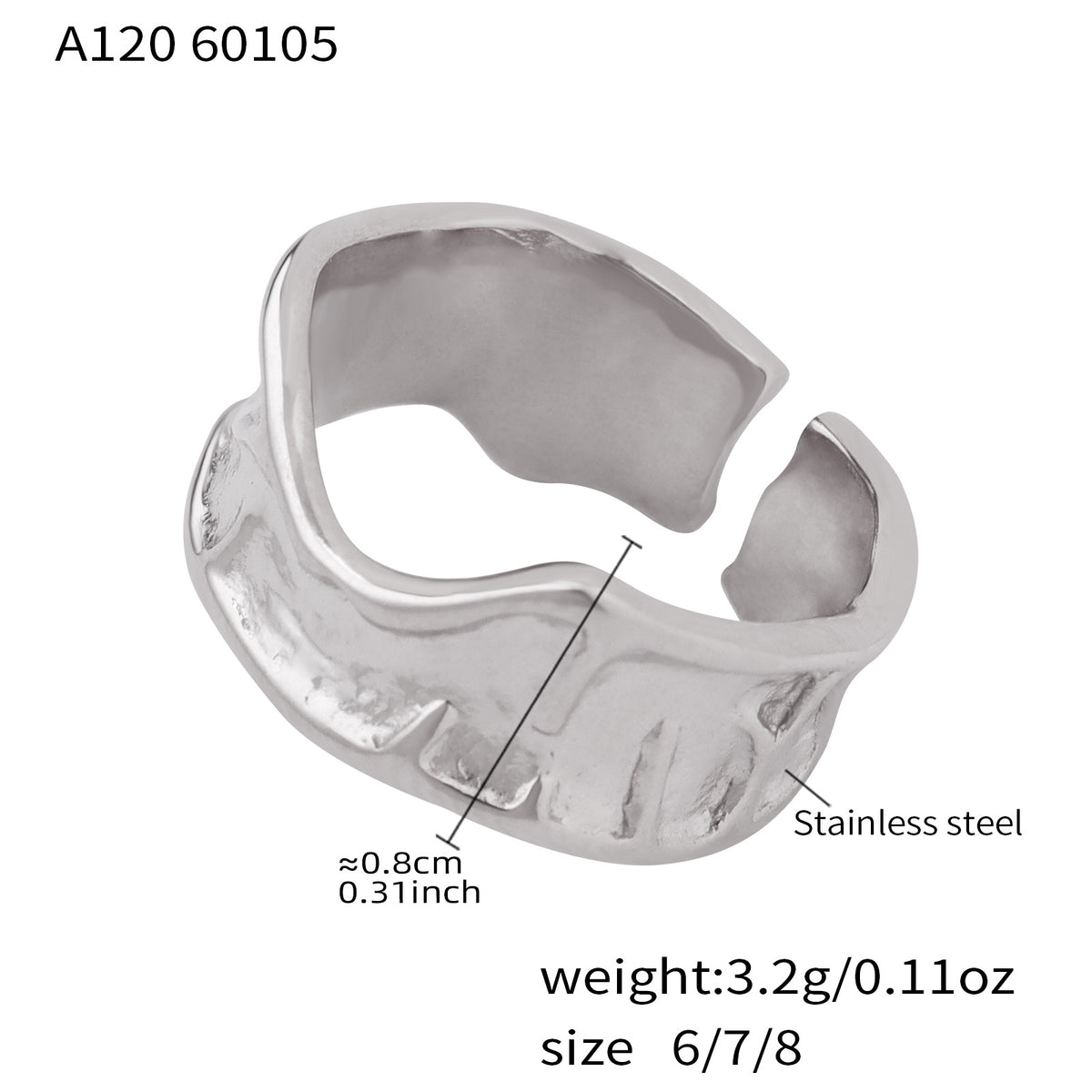 18K Gold-Plated Sculptural Folded Band Ring