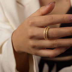 Colored Stone-Accent Open Band Ring