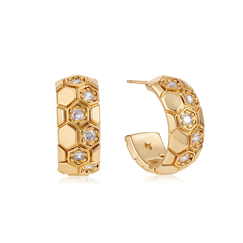 Nicolette Vintage-Inspired Pavé Stud Earrings No. 865915