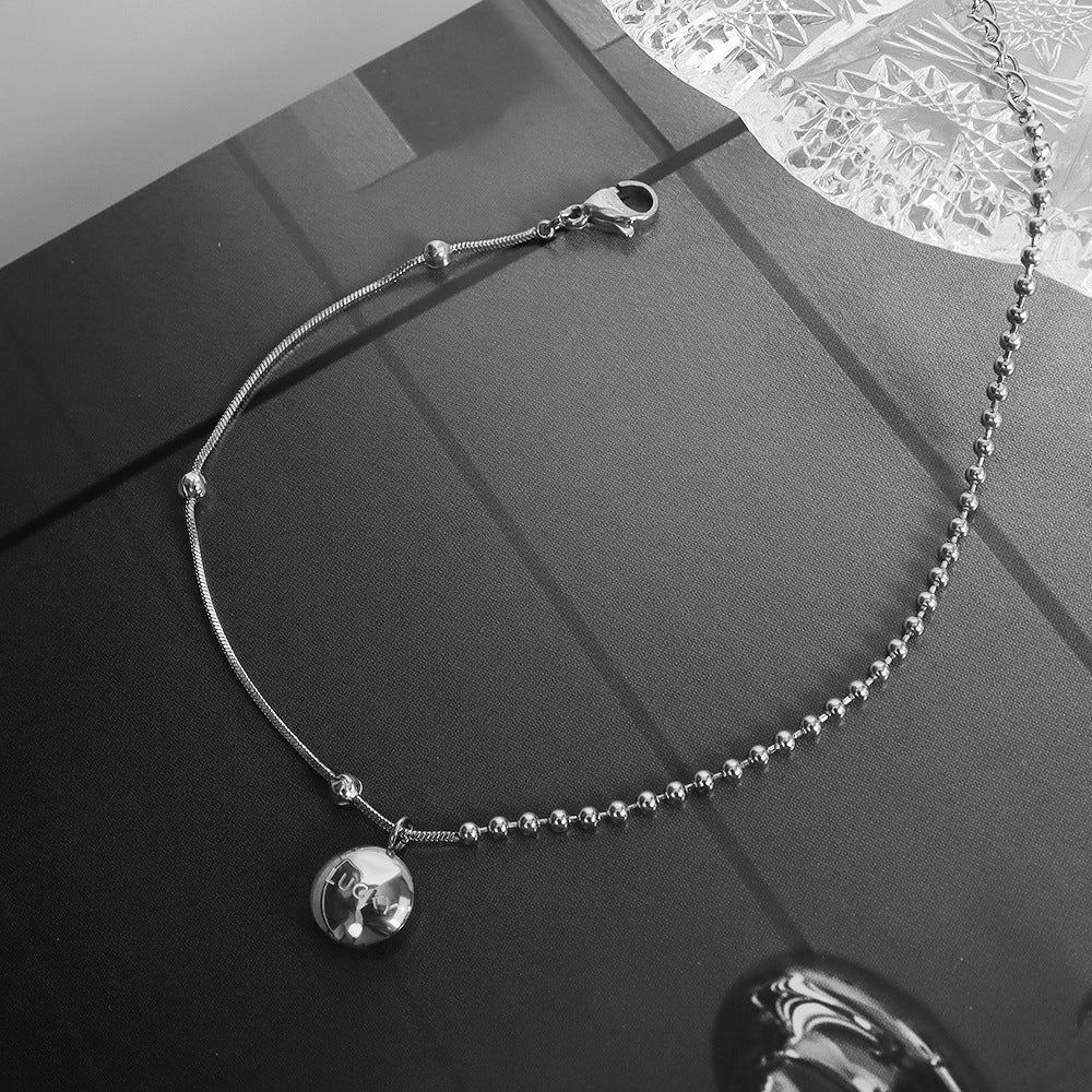 Gold-Tone Fine Bead Anklet