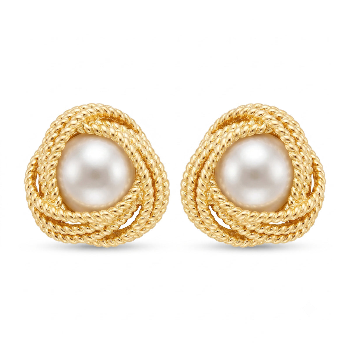 Daphne Vintage-Inspired Pearl Stud Earrings No. 460347
