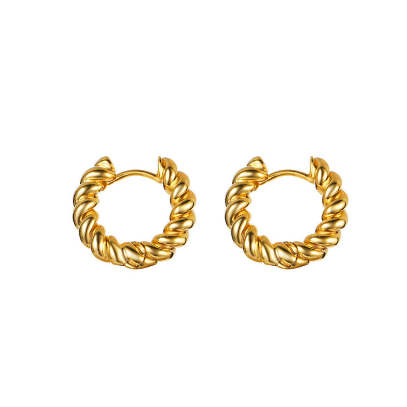 Marielle Vintage-Inspired Twisted Hoop Earrings