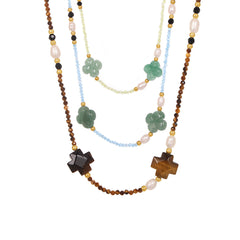 Freshwater Pearl & Stone Accent Necklace