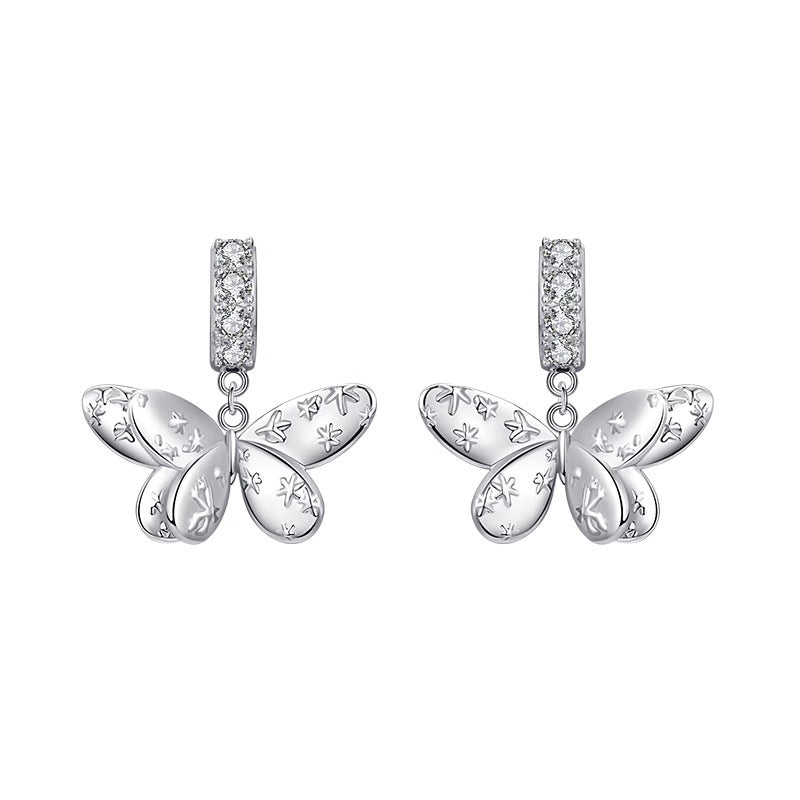 Marielle Pavé Butterfly Drop Earrings