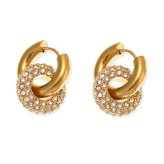 Sparkling Double-Circle Hoop Earring Designs