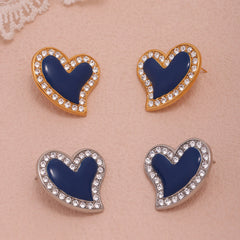 Heart Cubic Zirconia Stud Earring Designs