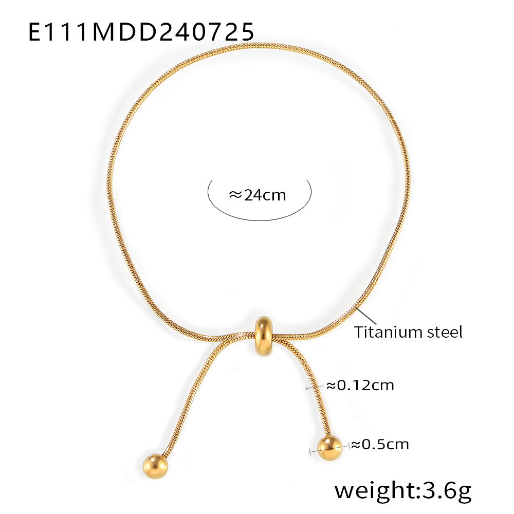 18K Gold-Plated Slider Necklace or Bracelet