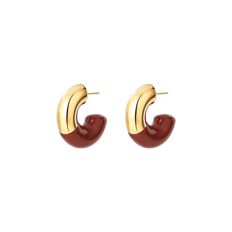 Camille Enamel Stud Earrings