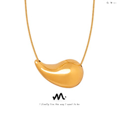 Sculptural Teardrop Pendant Necklace