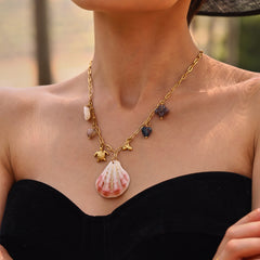 Natural Shell Ocean Charm Necklace