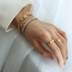 Clear Cubic Zirconia Tennis Bracelet