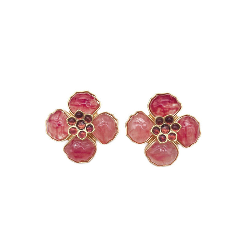Camille Vintage-Inspired Camellia Stud Earrings No. 372411