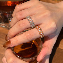 Marielle Openwork Pavé Adjustable Ring