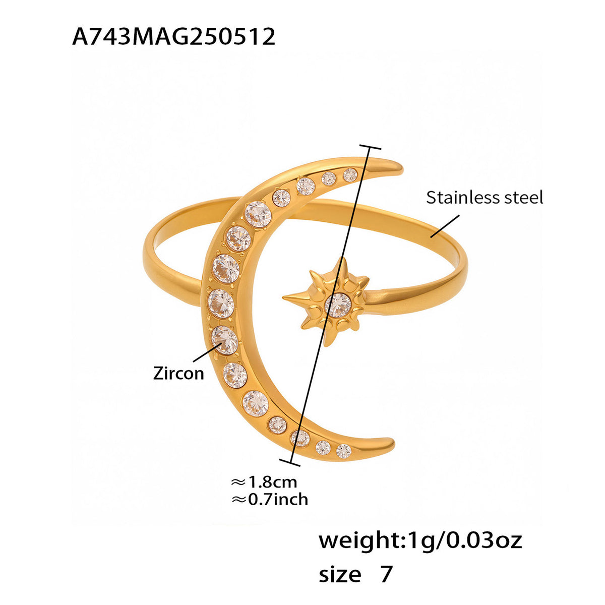 Celestial and Geometric Cubic Zirconia Rings