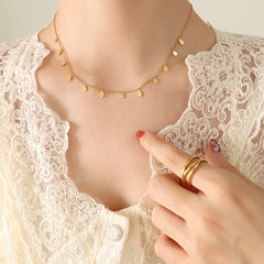 18K Gold-Plated Geometric Charm Necklace Designs