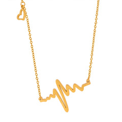 Heartbeat Line Pendant Necklace