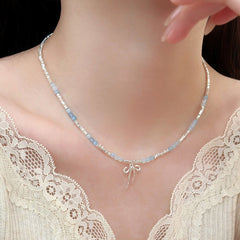 Nadine Dainty Bow Choker Necklace