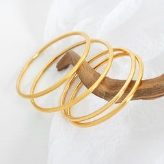 Slim Polished Bangle Bracelet