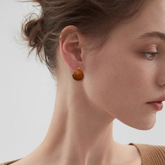 Camille Vintage-Inspired Enamel Stud Earrings No. 270011