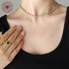 Colored Cubic Zirconia Necklace or Bracelet