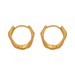 Twisted Stainless Steel Hoop Earrings