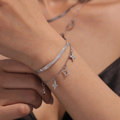 Double Layer Charm Necklace, Bracelet or Anklet