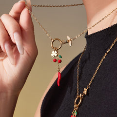 Toggle & Mixed Charm Stainless Steel Necklaces