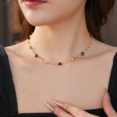 Camille Vintage-Inspired Tiger-Eye Beaded Necklace