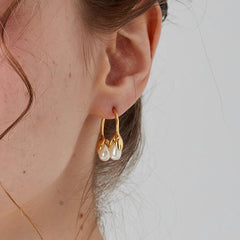 Marielle Dainty Pearl Floral Stud Earrings